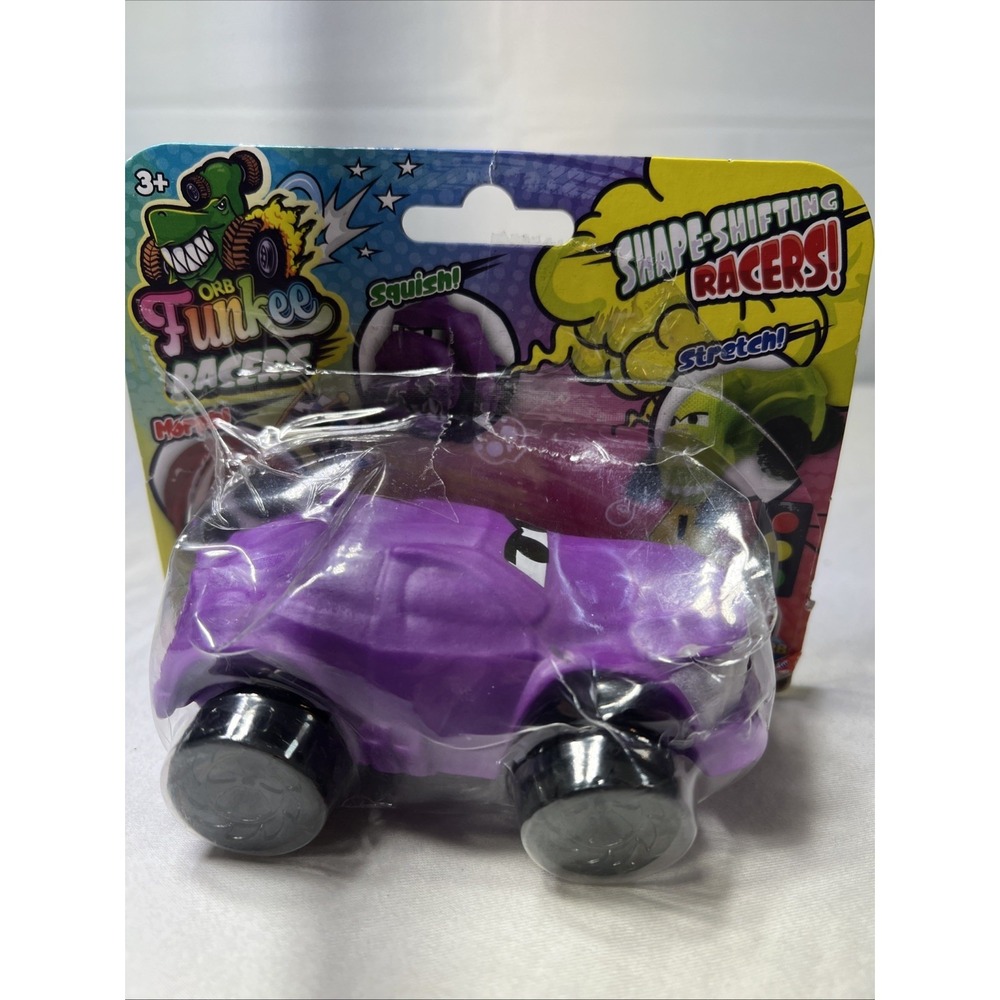 ORB Funkee Rac  Shape Shifting Car Purple Squishy Stretch Squeeze Stress Toy NEW